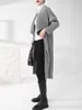 Women's Trench Coats Miyake Pleated Thick Trech Coat Clothing Autumn Winter Big Lapel Long Sleeved Loose Stretch Cardigan Outerwear