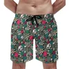 Men's Shorts Skull Hearts Board Print Big Size Short Funny Crossbones Males Pants Comfortable