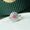 Clusterringe CNZX GIA 0,71 ct 18 Karat Gold Natur Fancy Hellbraune Diamanten Hochzeit Verlobung Weiblich Für Frauen Feiner Ring