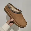 Donna Uggskid Tazz Designer Stivaletti con semi di senape Pantofole in pelliccia Scivoli classici con plateau ultra mini Tasman Slip-on Les Petites Pelle scamosciata Misto lana Comfort Inverno