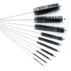 Cleaning Brushes 10Pcs Nylon Tube Brush Set Stainless Steel Soft Hair For Glasses Drinking Sts Fish Tank Pipe Tumber Sippy Cup Drop De Dhgmg