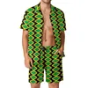 Survêtements pour hommes Drapeau jamaïcain Hommes Ensembles Jamaïque Mode Casual Shorts Chemise de vacances Ensemble d'été drôle costume personnalisé à manches courtes