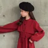 Robes de fille automne hiver adolescente velours côtelé filles robe midi enfants robes élégantes enfants vêtements de fête boutonné A396 230906