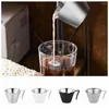 Coffee Pots 100ml Stainless Steel Espresso Measuring Cup With Scale Ergonomic Handle Professional V-Shaped Spout Kitchen Accessories