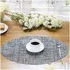 Other Table Decoration Accessories Place Mat Round Placemats Kitchen Placemat Heat Insation Stain-Resistant Washable Pvc Mats Drop Ot4Wr