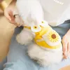 Dog Apparel Shirt Sunflower Petal Collars Satchels Cotton Vest T-Shirt Spring And Summer Thin Puppy Clothes For Small Dogs Frenchi