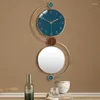 Horloges murales de style chinois salon à la mode horloge silencieuse maison décoration créative montre moderne simple miroir