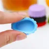 6pcs Silicone Drinkware Lid Silicone Bottle Cap Tops Wine Beer Caps Saver Beer Bottle Lids Silica Gel Reusable Stopper Cover ZZ