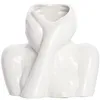 Vasos estilo nórdico decoração de casa branco figura cerâmica escultura estátua vaso jarrones decorativos modernos para flores estéticas