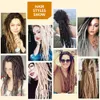 Human Hair Bulks 22 Inch Handmade Dreadlocks Extensions Crochet Braids Reggae Hair Hip-Hop Style Faux Locs Braiding Crochet Hair 230906