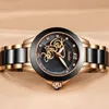 Armbandsur Sunkta Brand Luxury Women Watches Black Ceramic Diamond Ladies Watch Waterproof Quartz Wristwatch Relogios Femininos Clock Gift 230905