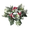 Decorative Flowers Pillar Candle Rings Wreath Greenery Candleholders Wreaths Table Centerpiece For Wedding Easter Tabletop Festivals