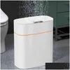 Pattumiere per rifiuti 16L / 13L Pattumiera intelligente Pattumiera con sensore intelligente Pattumiera per spazzatura a induzione domestica impermeabile 10L Tipo di pressa Spazzatura 2112 Dhsnu