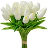 Dekoracyjne kwiaty wieńce 510pcs sztuczny bukiet kwiat Tulip Bukiet prawdziwy dotyk pianki Fałszywy kwiat do dekoracji ślubnej kwiaty do domu ogrodu dekoraive 230906