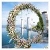 Party Decoration 2,5 m Big Circle Wedding Birthday Arch Bakgrundsbekämpning Props Single Flower Door Rack Balloon Drop Delivery Home G DH8PT