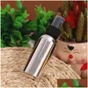 Packing Bottles Wholesale 30Ml 50Ml 100Ml 250Ml Aluminum Empty Atomizer Refillable Per Travel Spray Bottle With Whiter/Black Cap Dro Otlaz