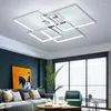 Lámparas colgantes Lámparas LED Luz de techo Luces de sala de estar Iluminación creativa rectangular moderna para dormitorio 90-260V Lámpara de cocina