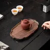 صواني الشاي Shengyao Walnut Wood Tray منصة نقع جافة متتالية من الأسرة الصلبة الفاخرة الفاخرة على الطراز الصيني الرجعية الصغيرة