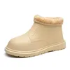 Stiefel Winter Männer Wasserdicht Casual Schnee Slip Auf Flache Heels Baumwolle Gepolsterte Schuhe Männlich Warme Plus Größe männer Dicken plüsch Ankle Botas