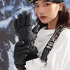 Designer Ski Thickened and Fluffy Fashion Cute Female Points Finger Warm Winter Cycling Gloves for Men