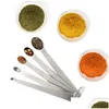 Spoons Stainless Steel Round Measuring For Liquid Dry Ingredients Drop Smidgen Pinch Set Of 5 4 7 Delivery Home Garden Kitchen Dinin Dhz0G