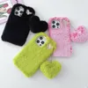 حب هارم فرو فور أفخم علبة الهاتف الخلوي لـ iPhone 15 14 13 12 11 Pro Max XR XS 6 7 8 Plus Dark Long Long Fur Fur Cover Cover Case