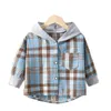 Hoodies Sweatshirts Kinderhemden Kleidung Jungen Kapuzenhemden Mädchen Baby Langarm Plaid Bottoming Coats Frühling Herbst 230905