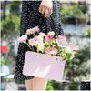 Cadeau Wrap Flower Girl Panier avec poignée Sacs en papier PVC Boîte Bijoux Emballage Portable Handy Drop Livraison Maison Jardin Fête Fête OTCEB