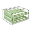Garrafas de armazenamento suporte de ovo 32 grade empilhável geladeira gaveta organizador caixa fresca para armário bancada
