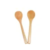 Cuillères écologiques 20 pièces Lot 5 pouces cuillère en bois écologique japon vaisselle soupe cuillère café miel thé tête ronde Spwooden Spoonoo Dhxcn