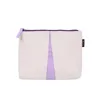 DHL100pcs Cosmetic Cases 12oz Canvas White Patchwork Square Large Capacity Short Makeup Bag Mix Color