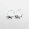 Dangle Earrings 2 Pairs Antique Silver Color Cartoon Dinosaur Hoop 3cm Cute