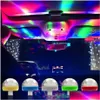 Другие принадлежности для праздничных вечеринок Автомобиль USB Dj Rgb Mini Colorf Музыка Звук Led Usb-C Праздничная атмосфера Караоке Лампа Добро пожаловать 5 В Ball Lase Dhnct