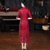 Etnik Giyim Yourqipao Anne Düğün Cheongsam Elbise Plus Boyut Gelin Partisi Kadınlar Hanfu Etek Gelin Konuk Akşam Balo Elbiseleri