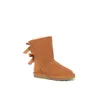 Crianças botas mini arco australiano clássico meninas ugglies sapatos criança crianças inverno bota de neve australiano ii bebê criança juventude feia castanha preta tênis peludo bailey