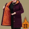 Damen Trenchcoats Mutter Kleidung Baumwollmantel 2023 Herbst Winter Plüsch Warme Parkas Lange Kapuze Gepolsterte Damen Baumwolle Gefütterte Jacke Outwear