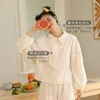 Women's Sleepwear Retro Collar Pajamas Spring Autumn And Winter Outerwear Homewear Suit Long-Sleeved Trousers Cotton