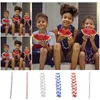 Chains 6Pcs/Set Patriotic Star Bead Necklace 4th Of July Beads Independence Day Plastic Party