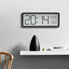 Wall Clocks Simple Ultra Thin Electronic Clock Digital Mounted LCD Disply Multifunctional Temperature And Humidity Alarm