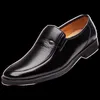 Robe chaussures en cuir hommes formel marque de luxe mocassins pour hommes respirant sans lacet noir conduite grande taille 3844 230905