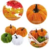 Decorazione per feste Morbido velluto Simulazione di Halloween Ornamenti colorati di zucca di Halloween Zucca carina Raccolta domestica Autunno Decorazione artificiale per esterni 230905