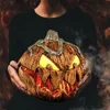 Maski imprezowe wyskakujące wyskakujące Jack-O'-Lantern Led świecące oczy Make a Dyni Latterns Horrors Decor Decor Haunted House Halloween Gift 230905