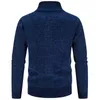 Suéteres para hombre, cárdigan, suéter de invierno, abrigo, ropa deportiva informal para hombre, lana cálida, tendencia de Color sólido, chaqueta fría de lana bonita