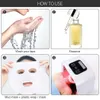 Dispositifs de soins du visage Masque LED 7 couleurs Masque podynamique Nano Hydratant Peau Raffermissant Anti-rides PDT Machine 230905