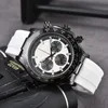 2023 NIEUWE MENS WATCHHOORDEN ALLE DIAL WERK QUARTZ Bekijk hoogwaardige top luxe merk Chronograph Clock Rubber Watch Band Men Fashion Rol-3