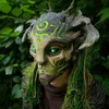 Party Masks Forest Green Spirit Mask Halloween Tree Old Man Scary Horror Zombie Spooky Ghost Mask Creepy Demon Masque Carnival Party Props 230905