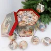クリスマスの装飾14pcs 7.5cmクリスマスツリーボールペンダントの装飾ボールプラスチックデコレーション在宅休日ナビダッド年装飾ギフト230905