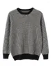 Herrenpullover Thousand Bird Checker Rundhalspullover Herbst/Winter Kaschmir Solid Sweater Westernbluse