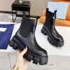 2023 Dames Laarzen Ontwerpers Booties Leren Schoenen Heren Enkel Martin Monolith Boot Militair Geïnspireerd Combat Platform Dames