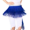 Scene Wear Women Belly Dance Tassel Scarf Midja Triangel Hip Fringed Beach Wrap Kjol Dancing Clothes Performance